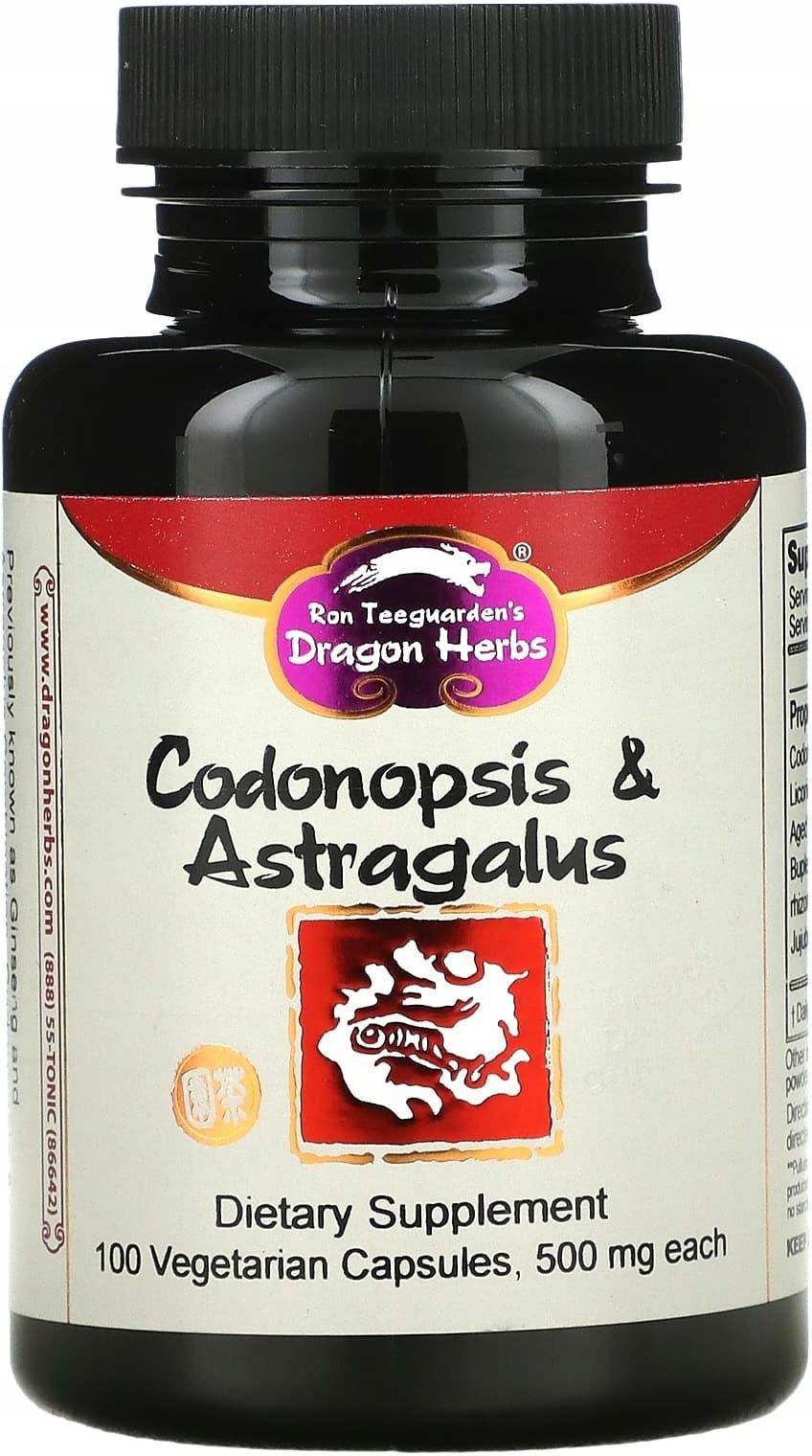 Dragon Herbs Codonopsis Astragalus 500 Mg 100kaps Opinie i ceny na