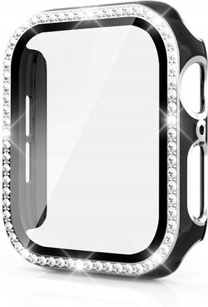 Etui Do Apple Watch 45mm Diamond Czarno-Srebrne Inny