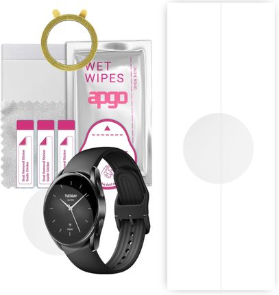 Apgo 1X Folia Hydrożelowa Do Xiaomi Watch S2 46 mm - Smartwatch Hydrogel Protection Hydrożel Błyszczący