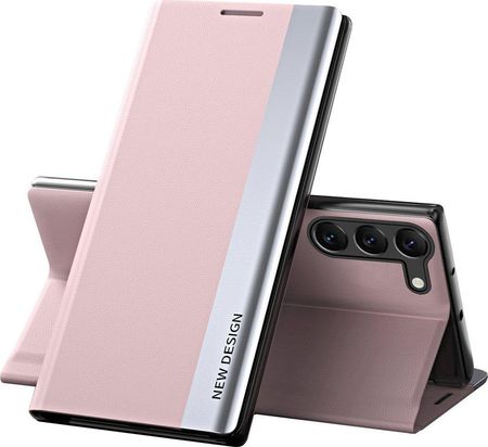 Sleep Case Pro Etui Do Samsung Galaxy S23+ Z Klapką Podstawka Różowe