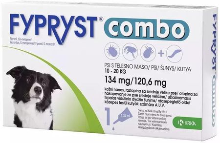 Fypryst Combo Spot On 134 mg/120,6 ml Dla Psów 10 20 kg 1 Pipeta
