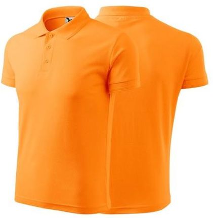 Malfini Koszulka Mandarynkowa Polo Z Logo Na Sercu Męska Z Nadrukiem Logo Firmy 200G 203 Kolor A2 Koszulka Polo