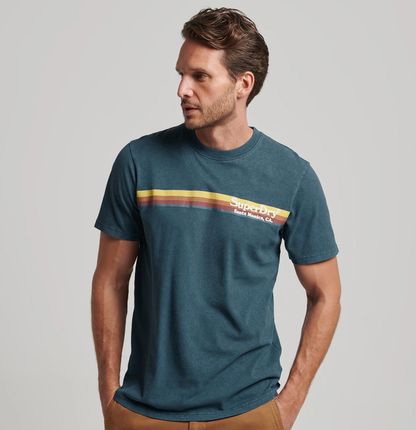 Męska Koszulka z krótkim rękawem Superdry Vintage Venue T-Shirt M1011468Aor2 – Niebieski