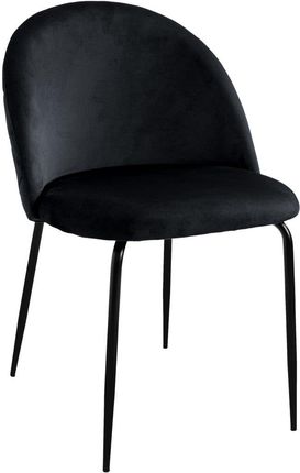 Krzesło welurowe Fargo Velvet czarne