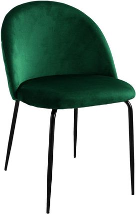 Krzesło welurowe Fargo Velvet ciemnozielone