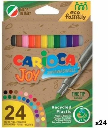 Carioca Zestaw Markerów Joy Eco Family Wielokolorowy 24 Części Sztuk