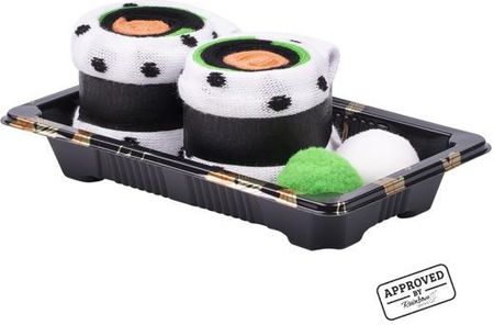 Skarpetki zielone damskie męskie SOXO sushi w pudełku r. 36-45