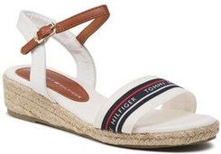 Espadryle Tommy Hilfiger - Rope Wedge T3A7-32777-0048X100 S White/Tobacco X100