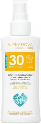 Alphanova Sun Bio Spray z filtrem SPF30 wersja podróżna 90g