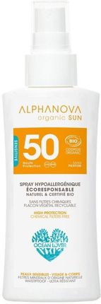 Alphanova Sun Spray z filtrem SPF50 wersja podróżna 90g