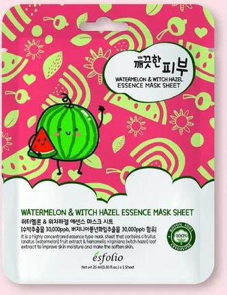 Esfolio Pure Skin Watermelon Essence Mask Sheet Maseczka Arbuz 25 ml