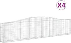 Zdjęcie Kosze Gabionowe 4Szt. 400X30X80/100cm Galwanizowane Żelazo - Lębork