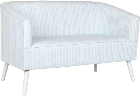 Dkd Home Decor Sofa Paski Niebieski Metal Biały Śródziemnomorski (130X68 78 Cm) 649355