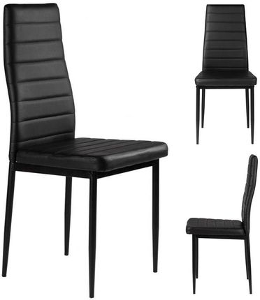 Modernhome Krzesło Krzesła Zestaw Krzeseł Do Salonu Skóra 4X 651243