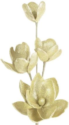 Eurofirany Sztuczny Kwiat Dekoracyjny Magnolia Flore Szampański X6 86985