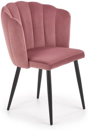 Halmar Krzesło Do Jadalni K386 Różowe Muszelka Welwetowe Tapicerowane 7060