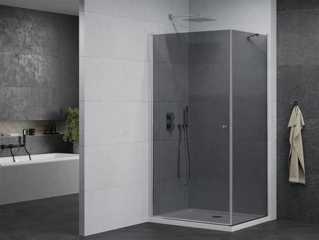 Mexen Pretoria 80x100cm Grafit Chrom + Brodzik Flat 852-080-100-01-40-4010 - zdjęcie 2
