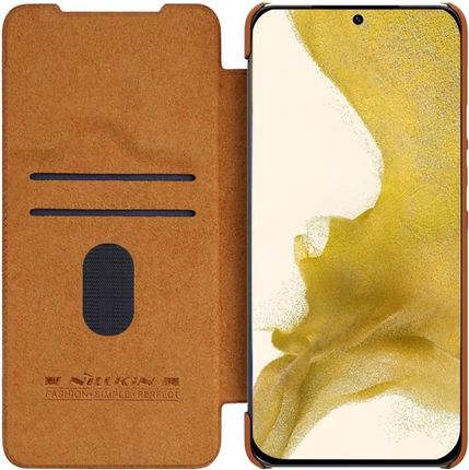 Etui Nillkin Qin Leather Pro Case Etui Do Samsung Galaxy S23+ Pokrowiec Z Klapką Osłona Na Aparat Brązowe - zdjęcie 2