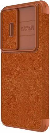 Etui Nillkin Qin Leather Pro Case Etui Do Samsung Galaxy S23+ Pokrowiec Z Klapką Osłona Na Aparat Brązowe - zdjęcie 3
