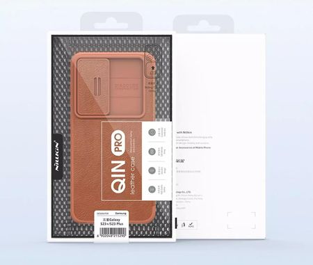 Etui Nillkin Qin Leather Pro Case Etui Do Samsung Galaxy S23+ Pokrowiec Z Klapką Osłona Na Aparat Brązowe - zdjęcie 4