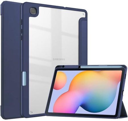 Etui Bizon Case Tab Clear Matt do Samsung Galaxy Tab S6 Lite 2022/2020, granatowe