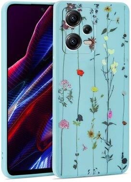 Tech-Protect Etui Mood Do Xiaomi Redmi Note 12 5G/Poco X5 5G Niebieski Kwiatuszki
