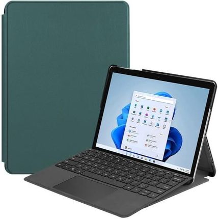 Bizon Etui Case Tab Croc Do Microsoft Surface Go 3 / Go 2 Go, Ciemnozielone