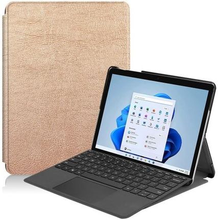 Bizon Etui Case Tab Croc Do Microsoft Surface Go 3 / Go 2 Go, Różowozłote