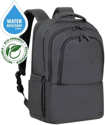Rivacase Plecak Do Notebooka 15,6" Eco Tegel 8435, Czarny, Z Ekologicznego, Wodoodpornego Materiału Recyklingu (Rpet)
