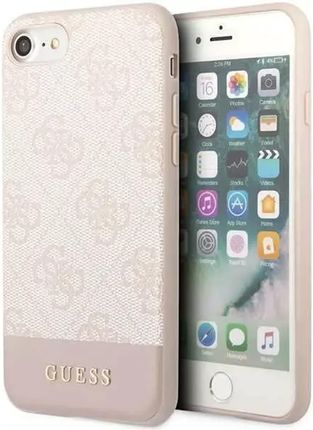 Guess Guhci8G4Glpi Iphone 7/8/Se 2020/ 2022 Różowy/Pink Hard Case 4G Stripe Collection