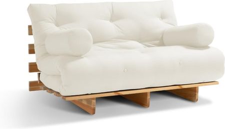 Sofa Futon Latex z funkcją spania 160x200 - Pascall Ecru + komplet poduszek Gratis!