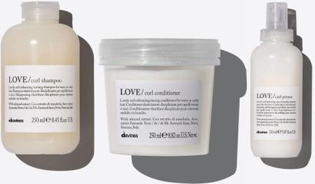 Zestaw Davines LOVE CURL - szampon, odżywka, primer