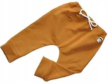 Spodnie musztardowe baggy rozmiar 68