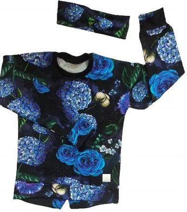 Bluza niebieskie kwiaty rozmiar 128