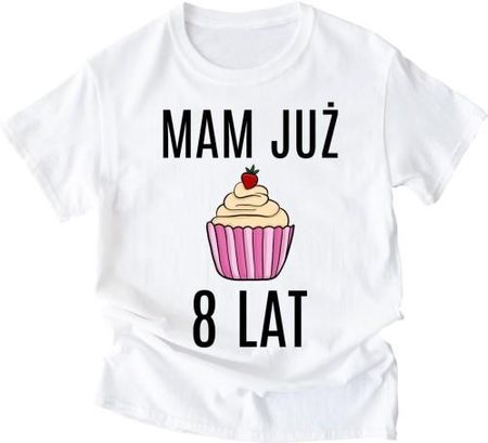 Koszulka na 8 urodziny dla dziewczynki