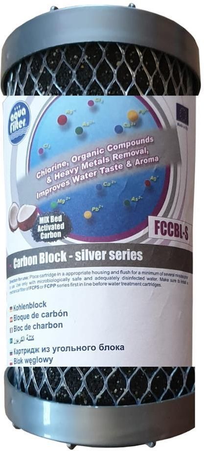 Aquafilter FCCBL5-S Silver Series 3-Pack – 3x5 Carbon Block Water Filters