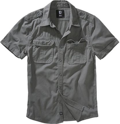 Koszula z krótkim rękawem BRANDIT Vintage Shirt - Charcoal Grey