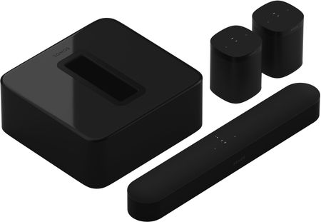 Sonos Beam (Gen 2) Soundbar + 2 X One Sl Głośnik Przenośny +