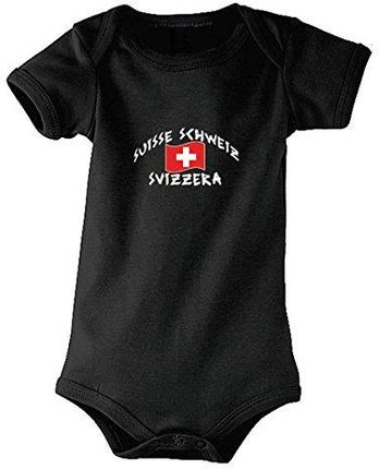 supportershop Szwajcariskie body unisex Baby M czarne