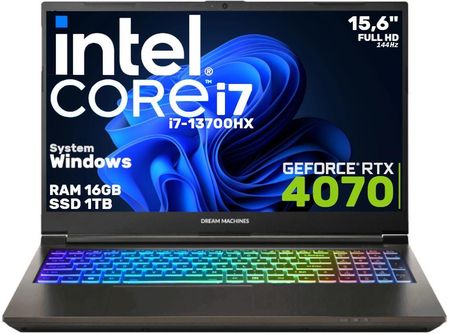 Laptop Dream Machines RG4070 15,6"/i7/16GB/1TB/Win11 (RG407015PL28)