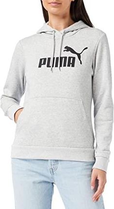 PUMA Damen, ESS Logo Hoody TR Pullover, Light Gray Heather, M