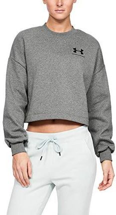 Under Armour damski rywalowy polar graficzny Lc Crew Warm-up Top Jet Grey Medium Heather/Black L