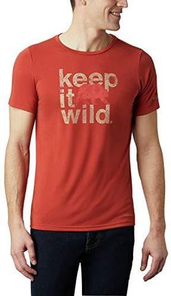 Columbia Terra Vale II Short Sleeve T-Shirt, Carnelian Red K, M