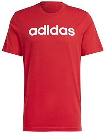 adidas, Liniowy, T-shirt, lepszy szkarłatny czerwony, S, męski