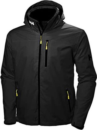 Helly Hansen Mężczyźni Crew Hooded Midlayer Sailing Jacket Kurtka Wodoodporna z Kapturem, Czarny, S