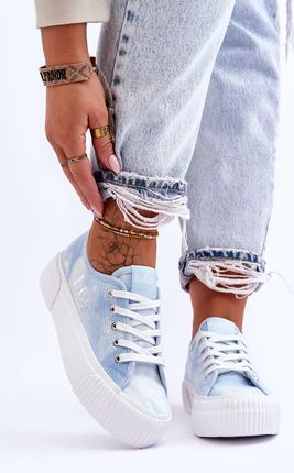 Trampki Na Platformie Lee Cooper LCW-23-31-1782L Niebieskie