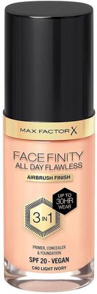 Max Factor Facefinity All Day Flawless Kryjący Podkład W Płynie 3W1 Nr C40 Light Ivory 30 Ml