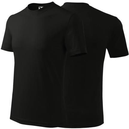 Koszulka czarna z krótkim rękawem z logo na sercu unisex z nadrukiem logo firmy 200g HEAVY110 kolor 01 koszulka krótki rękaw