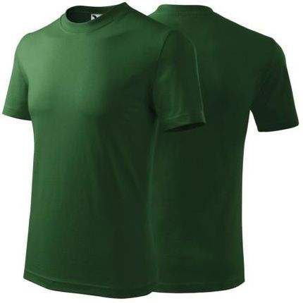 Koszulka zieleń butelkowa z krótkim rękawem z logo na sercu unisex z nadrukiem logo firmy 200g HEAVY110 kolor 06 koszulka krótki rękaw