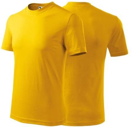 Koszulka żółta z krótkim rękawem z logo na sercu unisex z nadrukiem logo firmy 200g HEAVY110 kolor 04 koszulka krótki rękaw